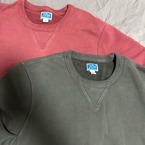 J. Crew Sweatshirts Medium Grey and Berry Red